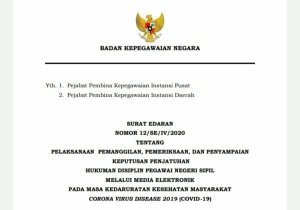 Surat Edaran No. 12/SE/IV/2020